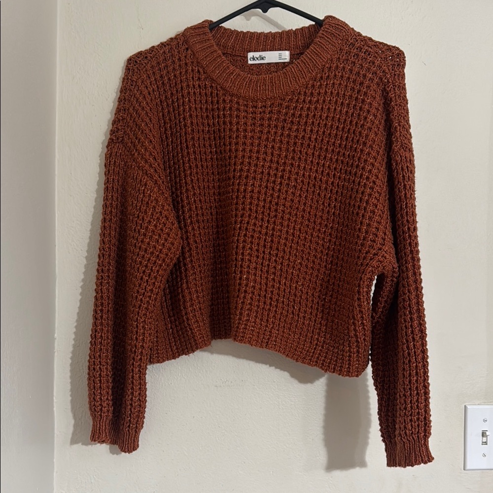 Dickies Brown Chunky Knit Crew Neck Sweater